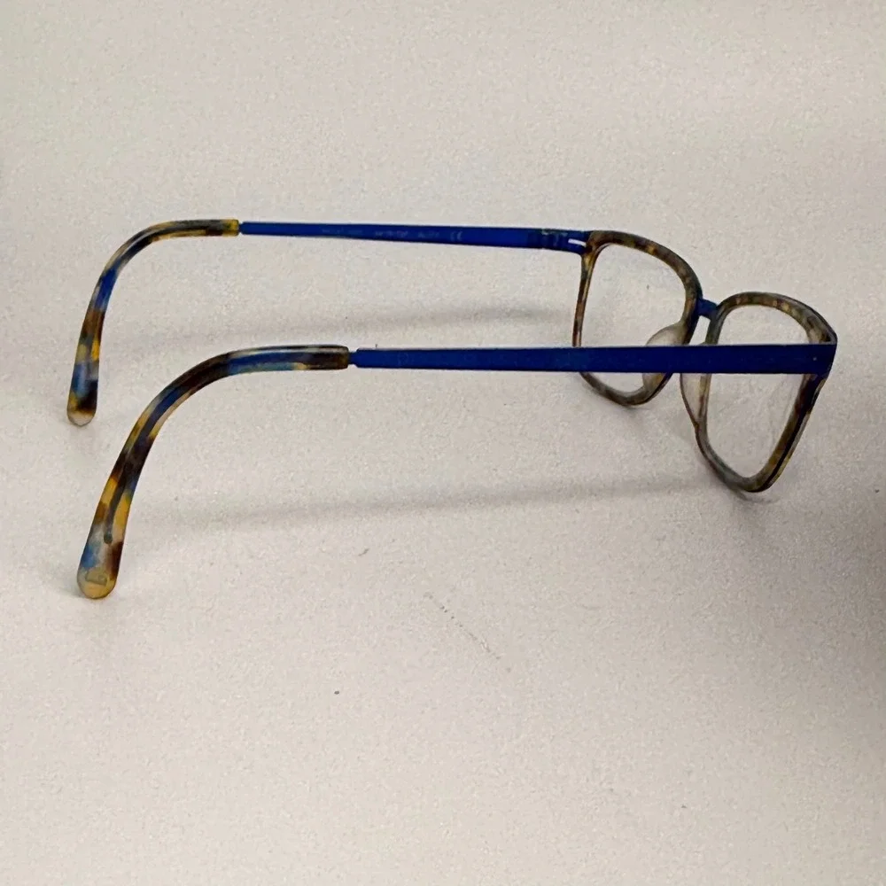 Modo 4500 Titanium Eyeglasses Blue Tortoise Rectangular Frames 49-16-138